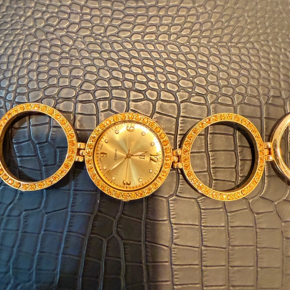 Golden Citrine bracelet watch